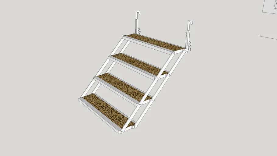 Tent-Trailer flat-fold-up stairs