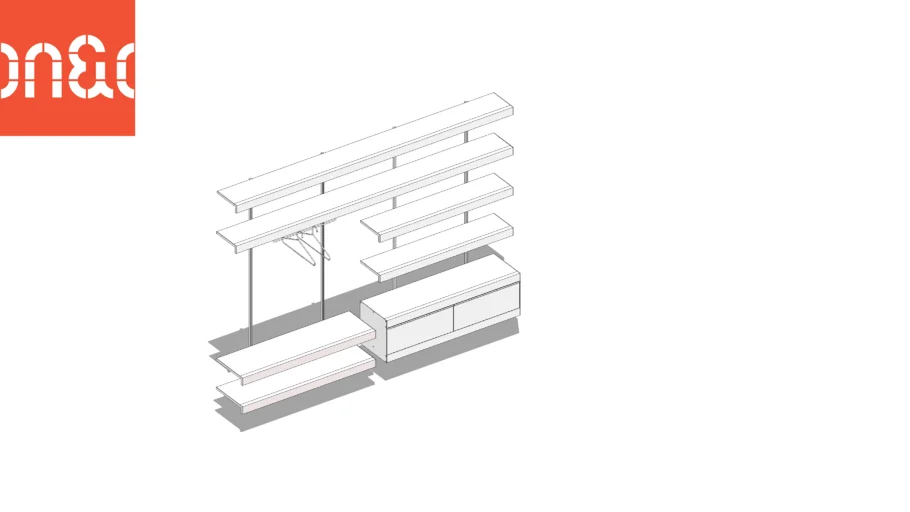 ON&ON wardrobe with cabinet 1