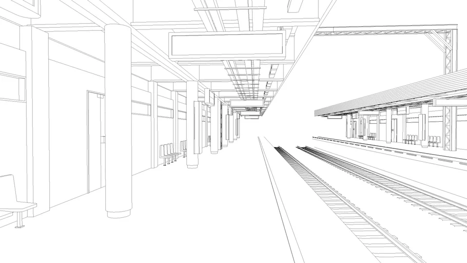 Train Station Platform | 3D Warehouse