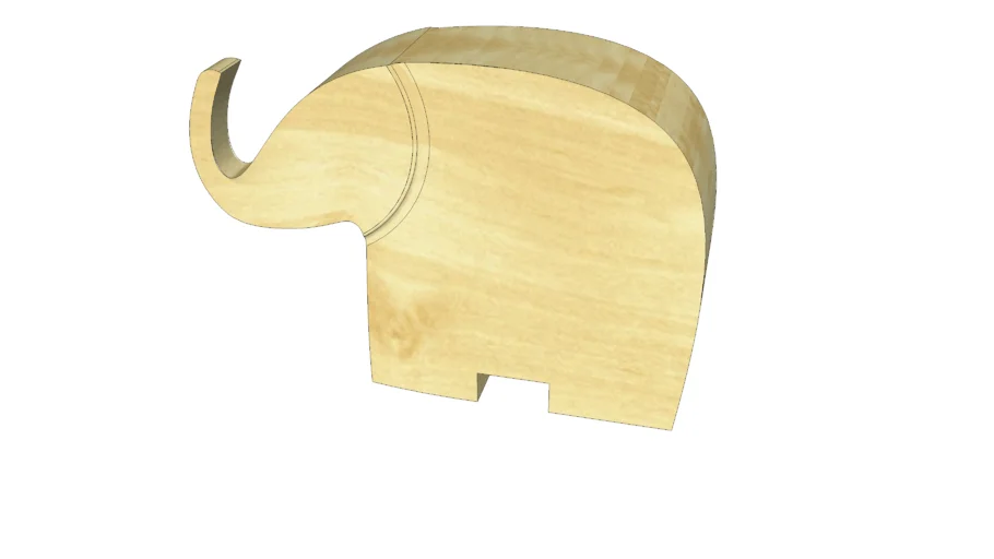 Enfeite Escultura de Madeira – Elefante da Sorte