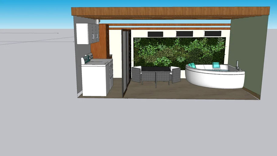 patio con jacuzzi