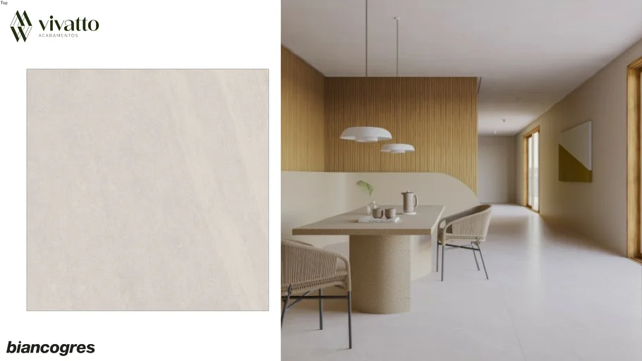Nantes Cream 90x90 cm - Biancogres Porcelanato