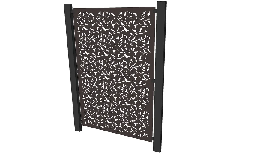Laser-Cut Powder-Coated Aluminium Panel or Screen - Stark & Greensmith - BRANCHES Pattern