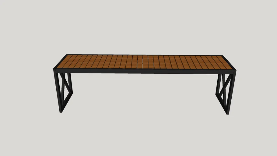 Banco de Madeira com metal