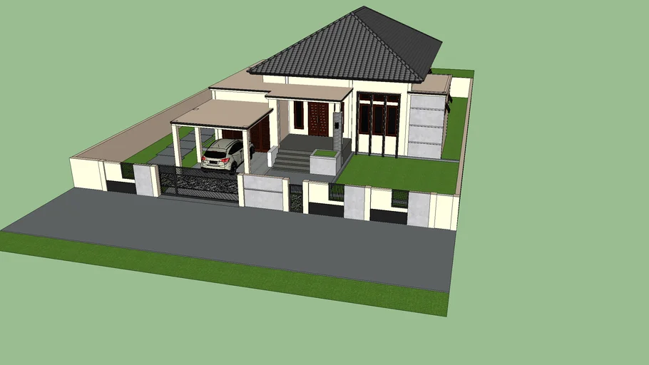 DESAIN RUMAH MODERN 1 LANTAI 3 KAMAR TIDUR