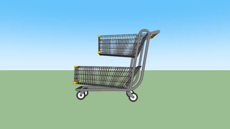 Carrinho de Mercado Duplo