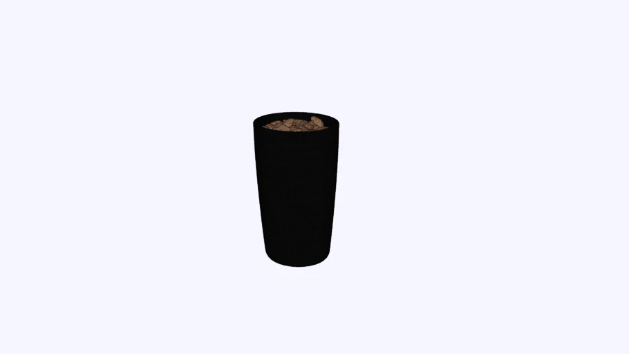 Vaso de Polietileno Preto (50cm H)