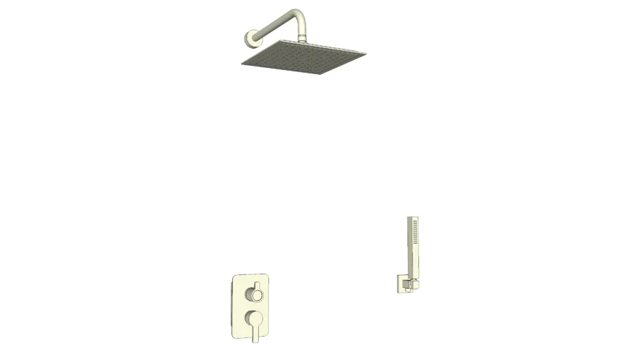 concealed shower set square