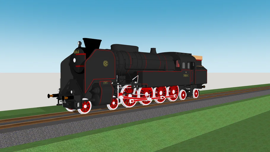 Steam locomotive ČSD class 464.0 'Ušatá' (1937) | 3D Warehouse