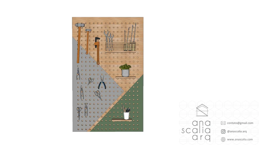 PEGBOARD COM FERRAMENTAS | ANA SCALIA