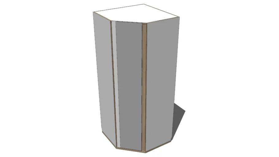 Armoire angle bois blanc NESTOR