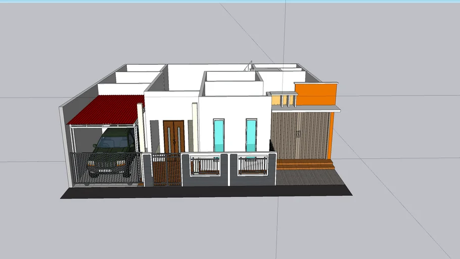 full rumah sebelum atap