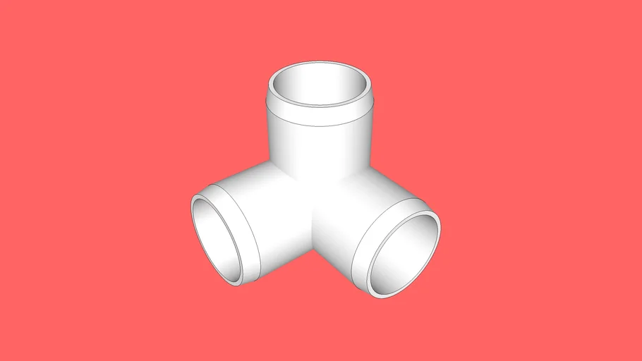 1 in. 3-Way Furniture Grade PVC Elbow - FORMUFIT