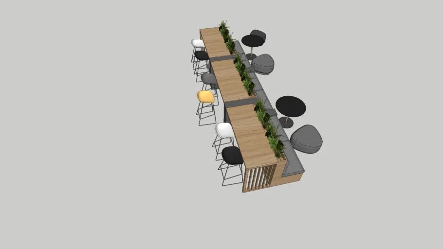 bar table and sofa