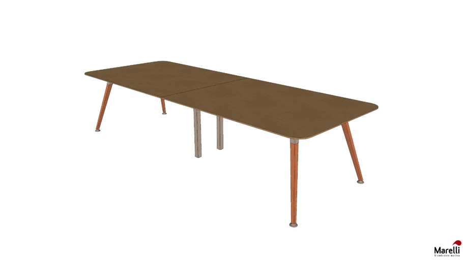 Mesa de Reunião Work Tampo Chanfrado Retangular - Marelli (WCRRIM3212)