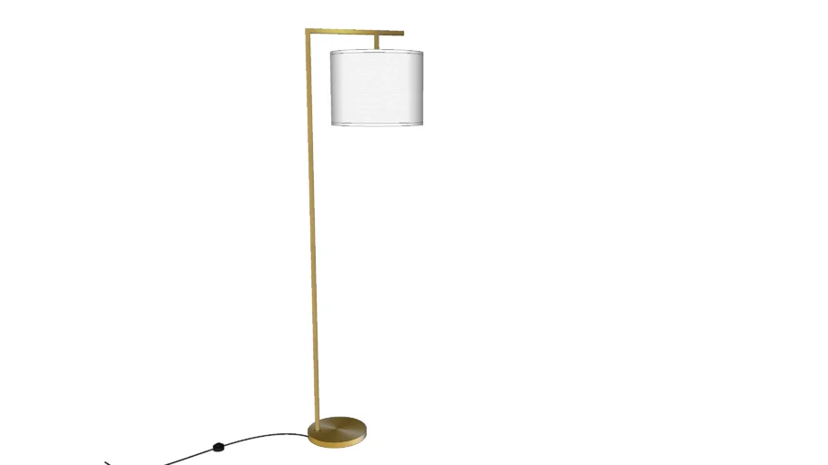 53112 Floor Lamp Angular Gold 160cm