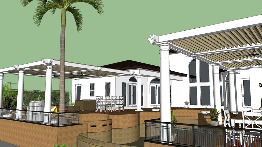 Florida House with Pergola