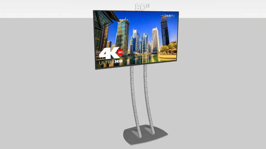 80" Samsung LED UHD TV Screen/Monitor/Display with Parabella Stand