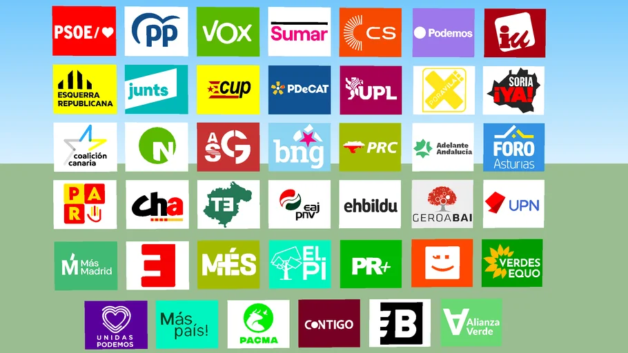 Logotipos partidos políticos España 2023