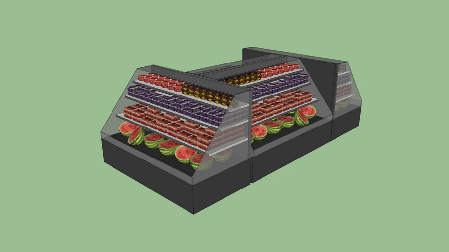 Expositor de frutas resfriadas