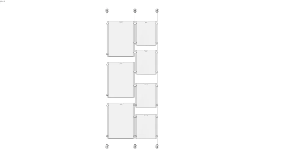Wall-to-Wall Cable Sign Display – 7 Acrylic Sign Pockets