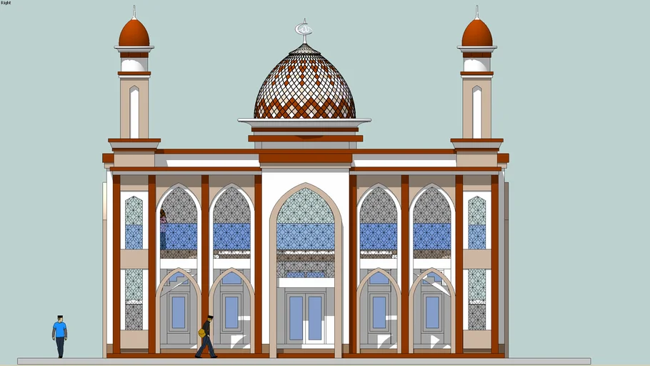 Desain Masjid 2 Lantai