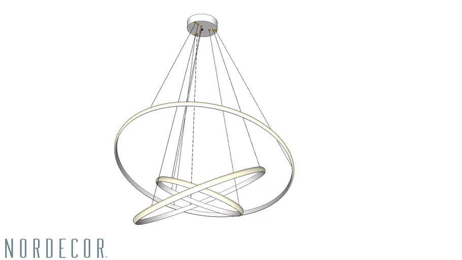 Pendente moderno redondo em led preto