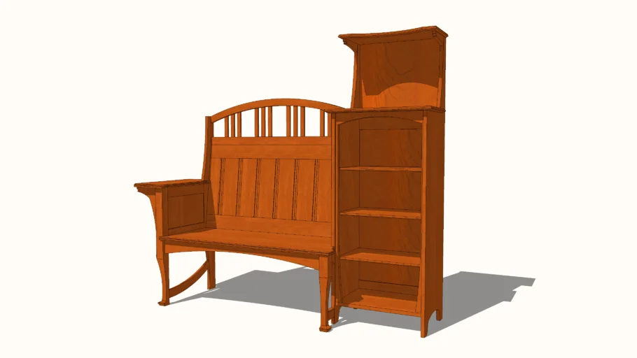 Gustave Serrurier Bovy Library Bench