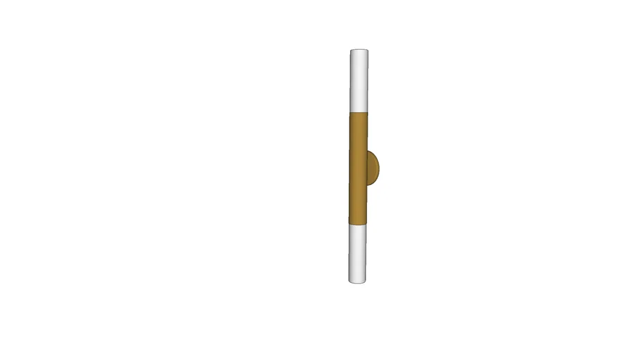 ARANDELA TUBO CILÍNDRICO COM DIFUSOR INTERNO 50XØ3,8CM ALUMÍNIO E ACRÍLICO DOURADO - PORTOFINO AR144