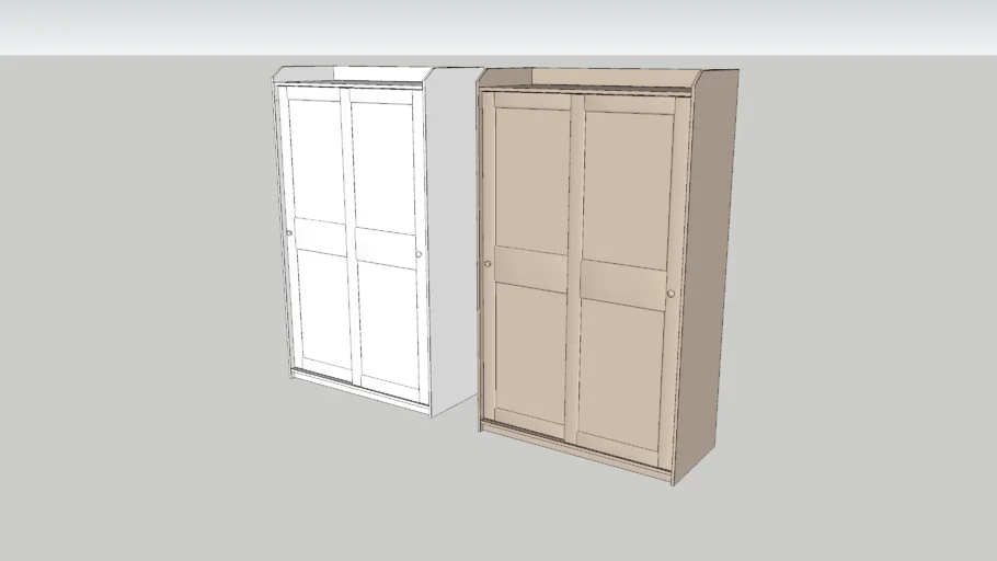 HAUGA wardrobe with sliding doors IKEA