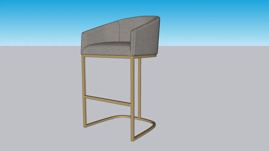 RH - EMERY BARRELBACK SLOPE FABRIC BAR & COUNTER STOOL