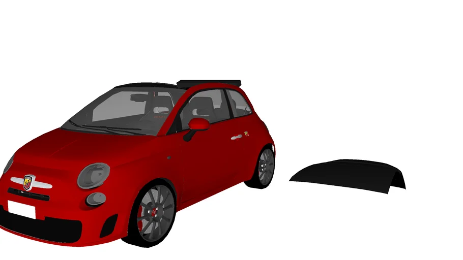 Fiat 500c ABARTH Red detailed