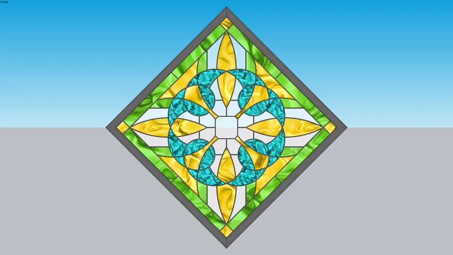 Stained Glass Panel 0322 (Wall or Window Art)