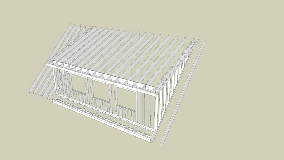 Shed dormer structure