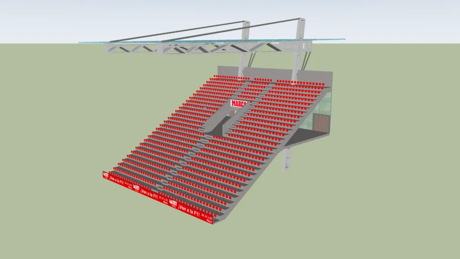 Plantilla grada estadio.