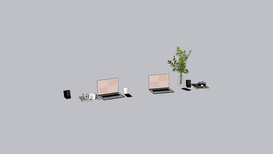 Set of two laptops