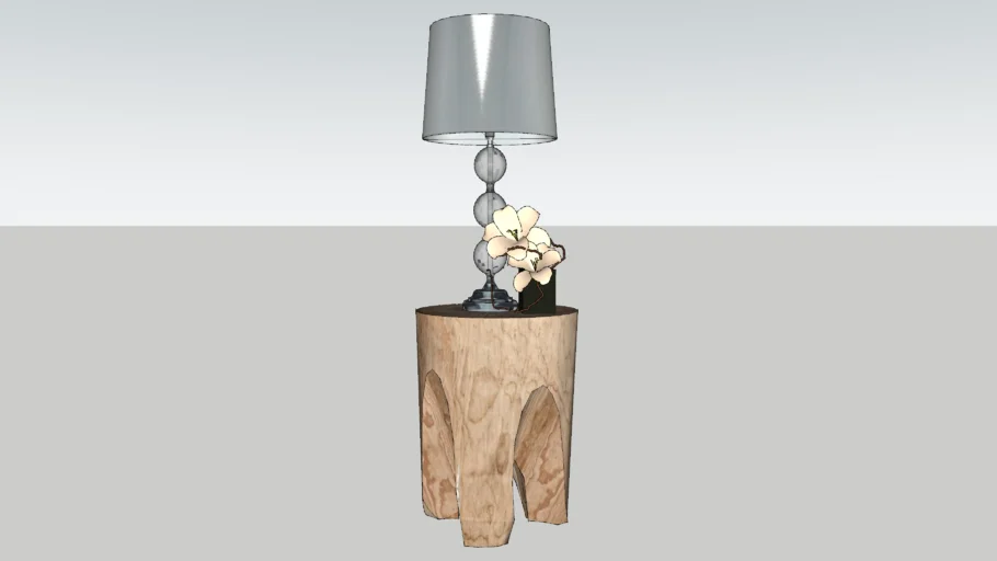 Natural Wood Side Table