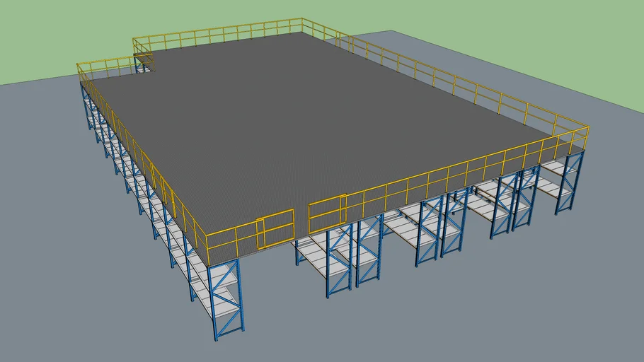 rack supported mezzanine | 3D Warehouse