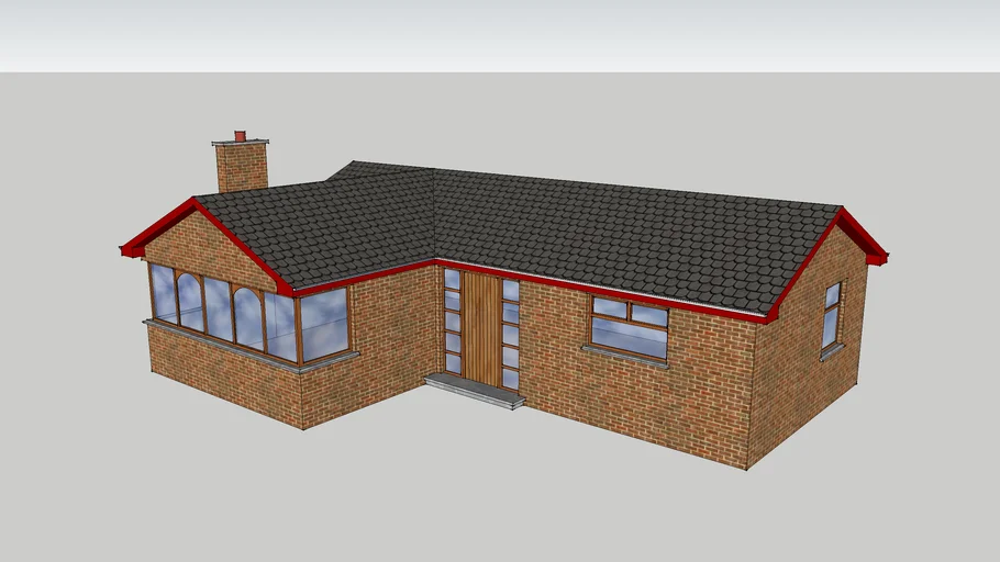 Bungalow design for a chalet holiday home