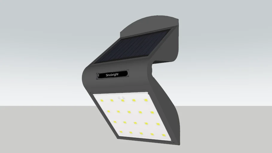 OUTDOOR SOLAR WALL LIGHT LED LAMP - LAMPARA EXTERIOR SOLAR LED DE PARED