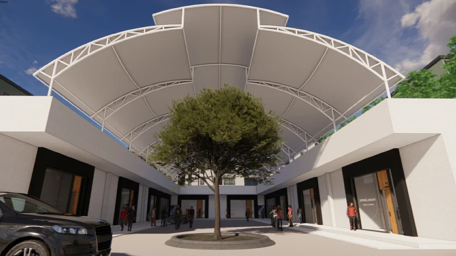 TENSILE MEMBRANE STRUCTURE - OPEN AREA / SHOP