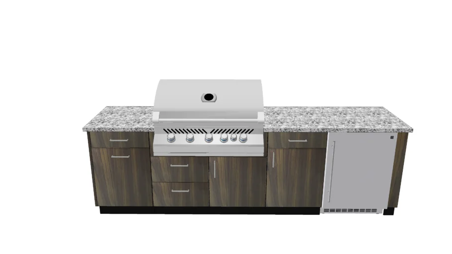 Danver 9.5' Island with Napoleon 38" Grill &amp; 24" Fridge