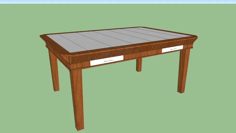 Game Table with Recessed Play Area