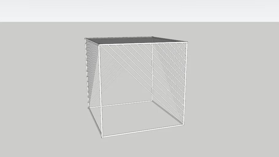 Wire & Glass Geometric side table