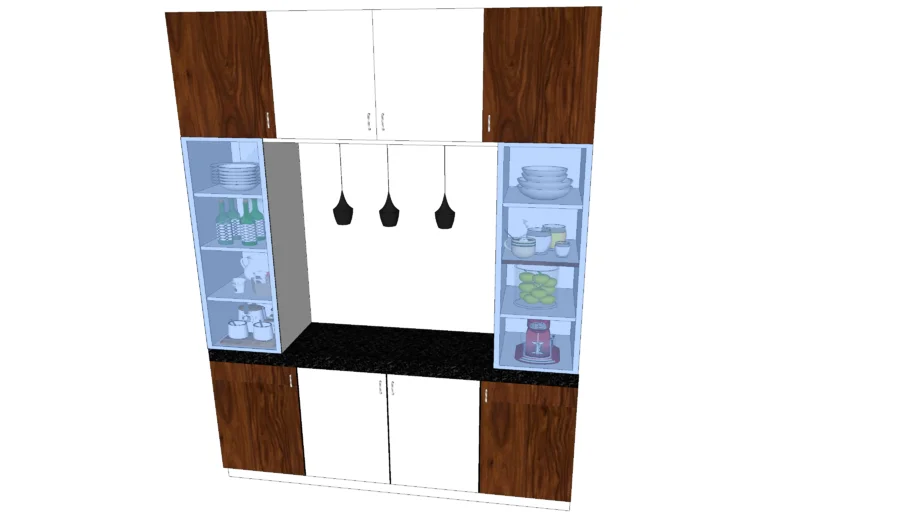 Partition With Crockery Unit And Storage