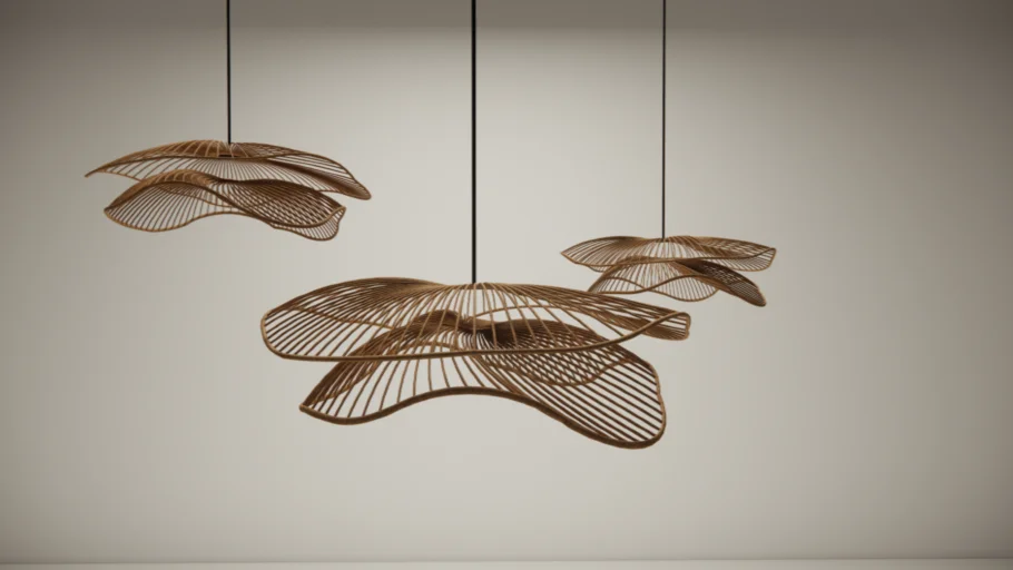 DECALIVING  - Waves Bamboo Hanging Lamp