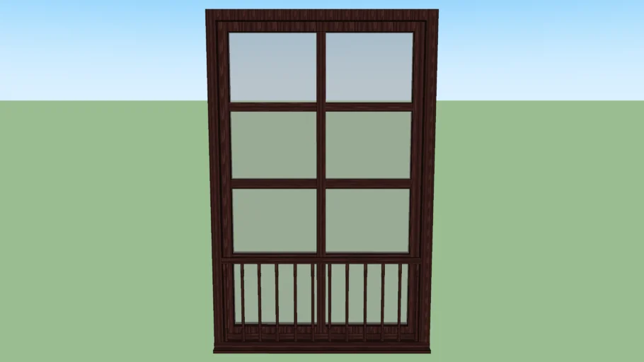 Long wood window