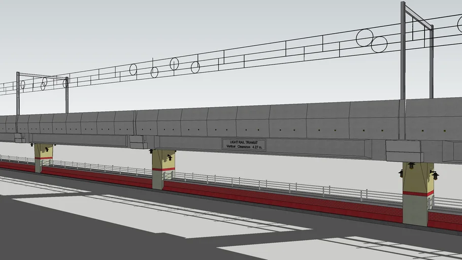 Manila Light Rail Transit - LRT System Line 1 Viaduct Carriageway | 3D ...
