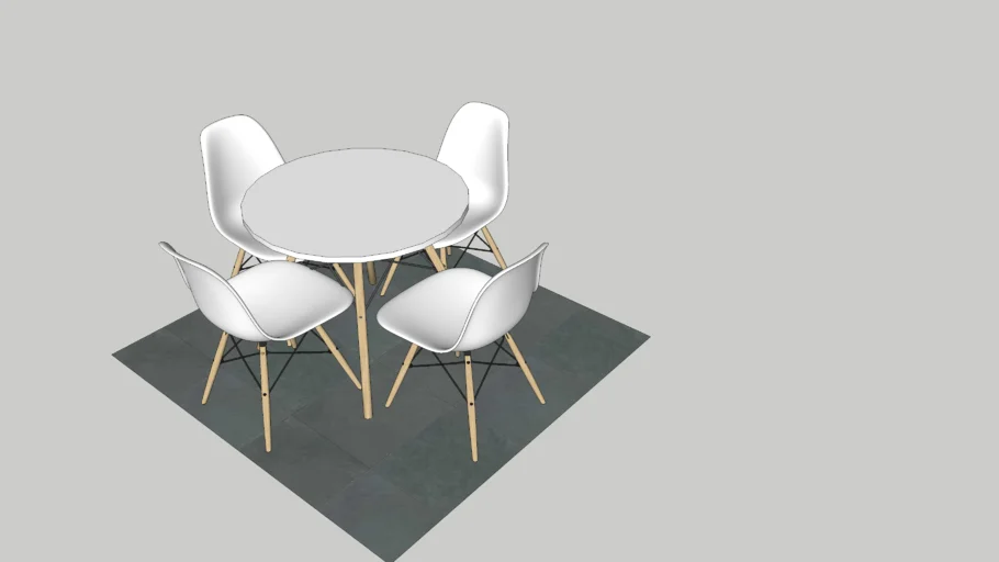 Conjunto mesa e cadeira Eiffel