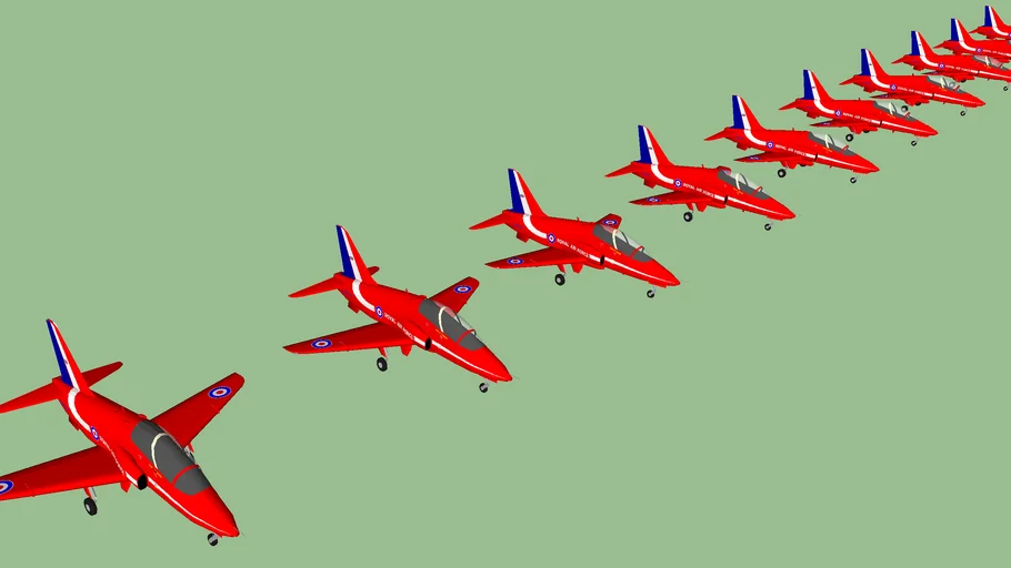RAF Red Arrows at Blackpool Airport